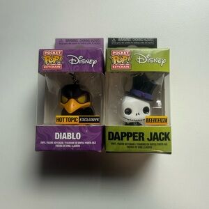 Disney Pocket Pop Keychain Set - Diablo and Dapper Jack